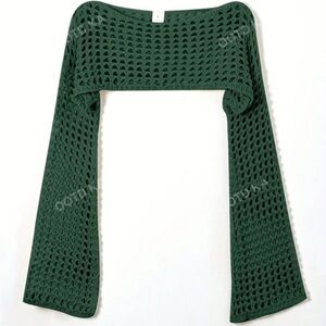 SHEIN Chic Green Crochet Knit Bolero